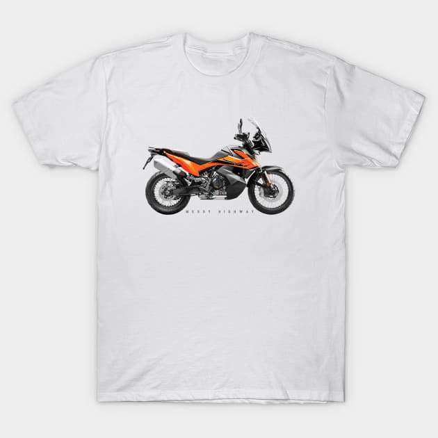 KTM 890 Adventure orange sn T-Shirt by MessyHighway